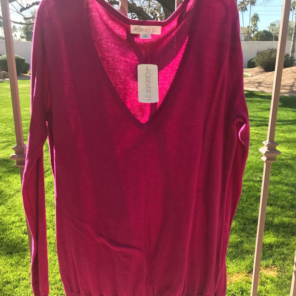 Forever 21 Magenta Sweater